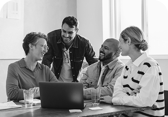 Group of employees collaborating
