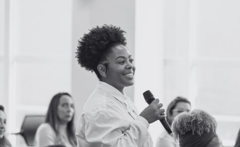 woman speaking