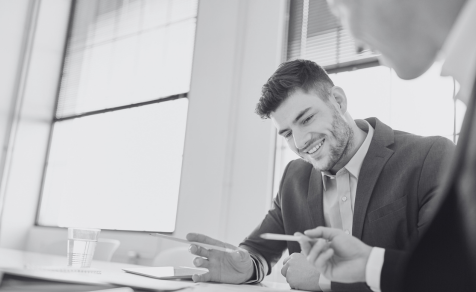 Business man smiling